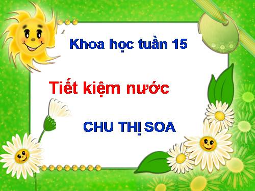 Bài 29. Tiết kiệm nước