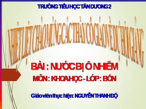 Bài 25. Nước bị ô nhiễm
