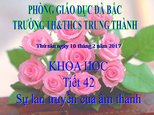 Bài 42. Sự lan truyền âm thanh