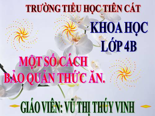 Bài 11. Một số cách bảo quản thức ăn