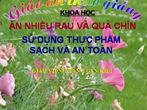 Bài 10. Ăn nhiều rau và quả chín, sử dụng thực phẩm sạch và an toàn