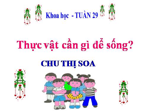 Bài 57. Thực vật cần gì để sống?