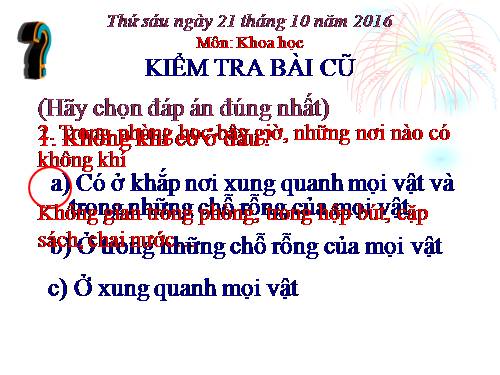 Bài 31. Không khí có những tính chất gì?