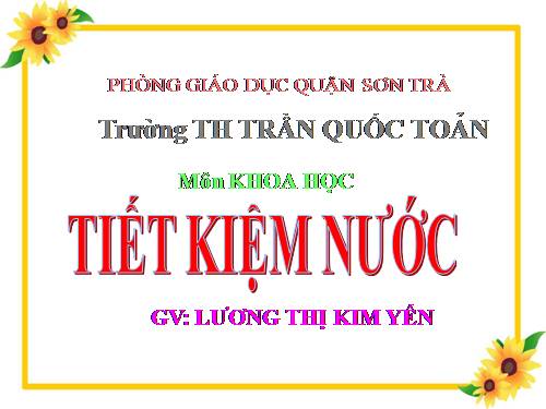Bài 29. Tiết kiệm nước