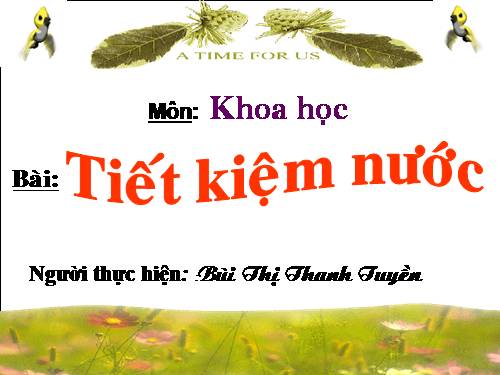 Bài 29. Tiết kiệm nước