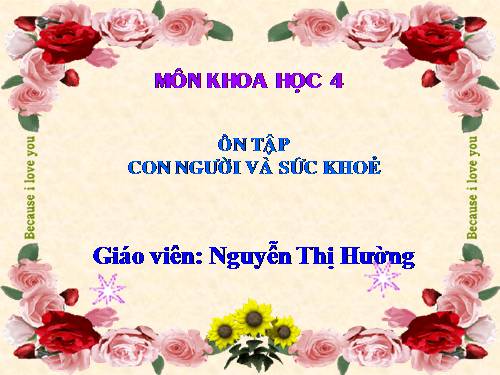 Bài 18 - 19. Ôn tập: Con người và sức khoẻ