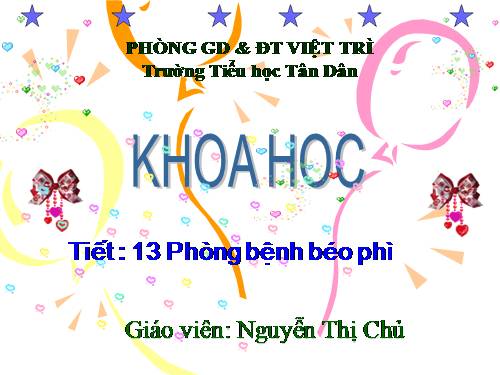 Bài 13. Phòng bệnh béo phì