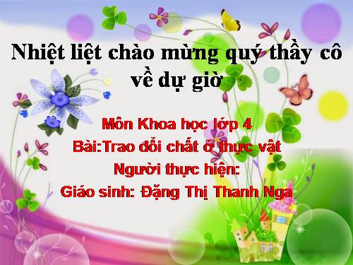 Bài 61. Trao đổi chất ở thực vật