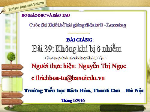 Bài 39. Không khí bị ô nhiễm