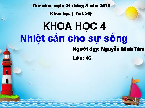 Bài 54. Nhiệt cần cho sự sống