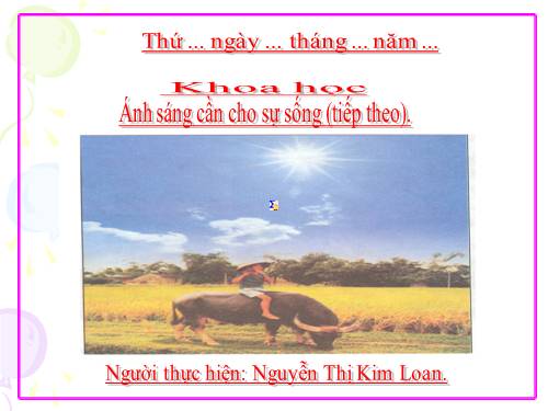 Bài 48. Ánh sáng cần cho sự sống (tiếp theo)
