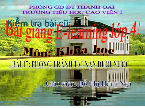 Bài 17. Phòng tránh tai nạn đuối nước