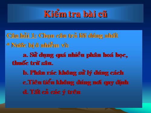 Bài 29. Tiết kiệm nước