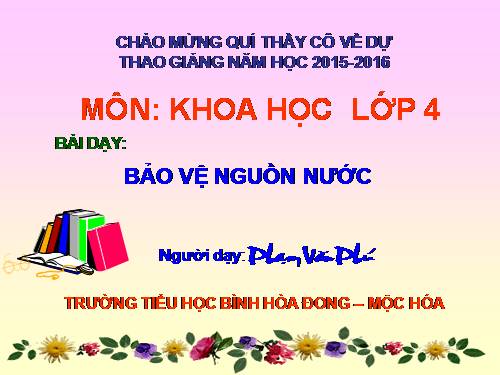 Bài 28. Bảo vệ nguồn nước