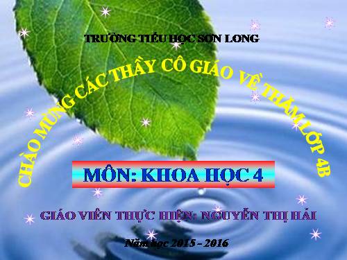 Bài 24. Nước cần cho sự sống