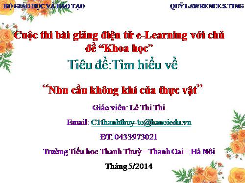 Bài 60. Nhu cầu không khí của thực vật