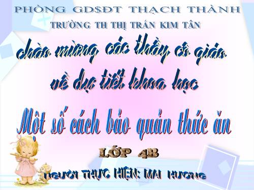 Bài 11. Một số cách bảo quản thức ăn