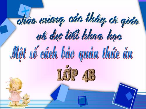Bài 11. Một số cách bảo quản thức ăn