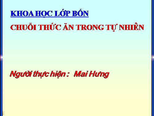 Bài 66. Chuỗi thức ăn trong tự nhiên