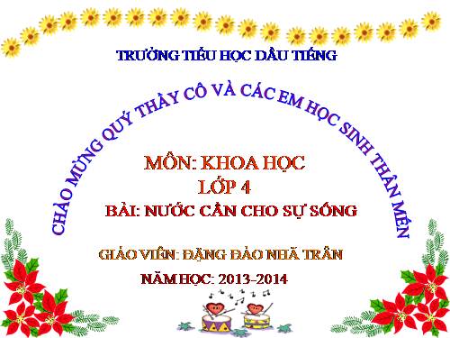 Bài 24. Nước cần cho sự sống