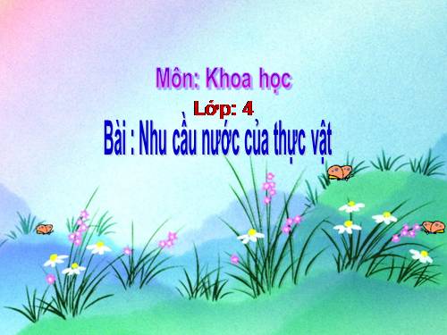 Bài 58. Nhu cầu nước của thực vật