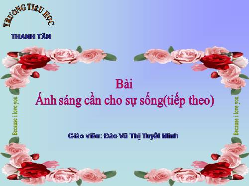 Bài 48. Ánh sáng cần cho sự sống (tiếp theo)