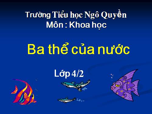 Bài 21. Ba thể của nước