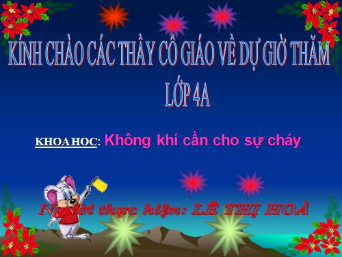 Bài 35. Không khí cần cho sự cháy