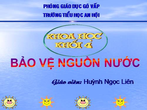 Bài 28. Bảo vệ nguồn nước