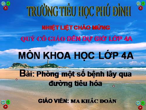 Bài 14. Phòng một số bệnh lây qua đường tiêu hoá