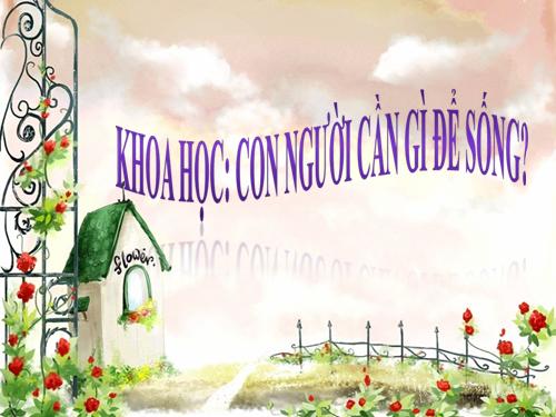 Bài 1. Con người cần gì để sống?