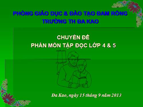 Chuyên đề TĐ 4-5.2013