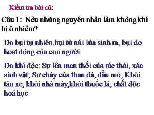 Bài 40. Bảo vệ bầu không khí trong sạch