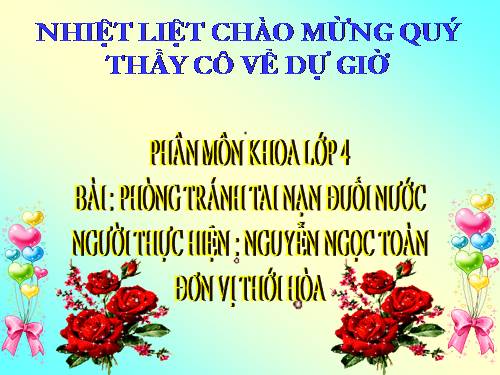Bài 17. Phòng tránh tai nạn đuối nước