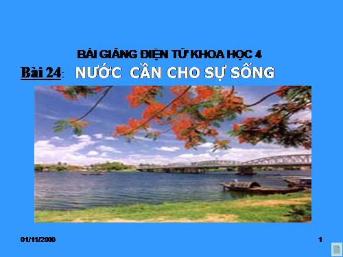 Bài 24. Nước cần cho sự sống