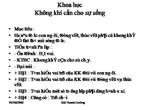 Bài 36. Không khí cần cho sự sống