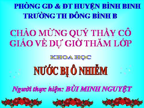 Bài 25. Nước bị ô nhiễm