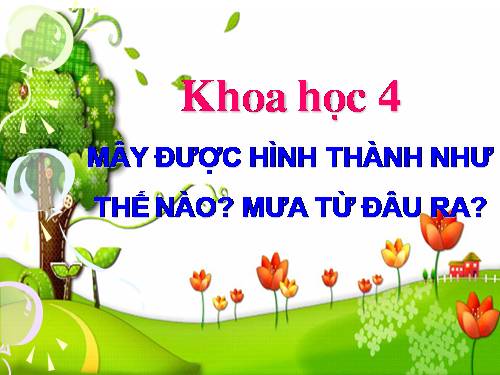 Bài 22. Mây được hình thành như thế nào? Mưa từ đâu ra?