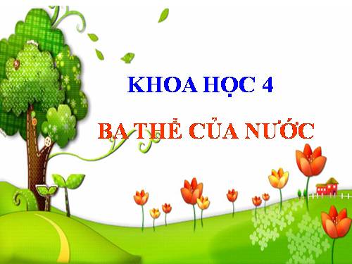 Bài 21. Ba thể của nước