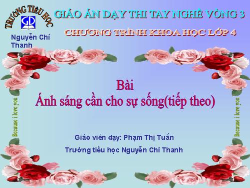 Bài 48. Ánh sáng cần cho sự sống (tiếp theo)