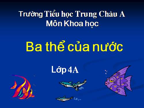 Bài 21. Ba thể của nước