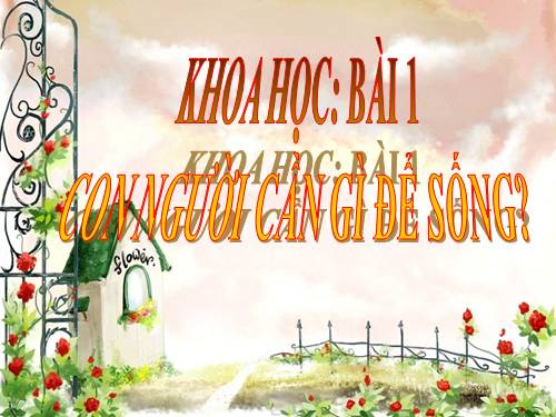 Bài 1. Con người cần gì để sống?