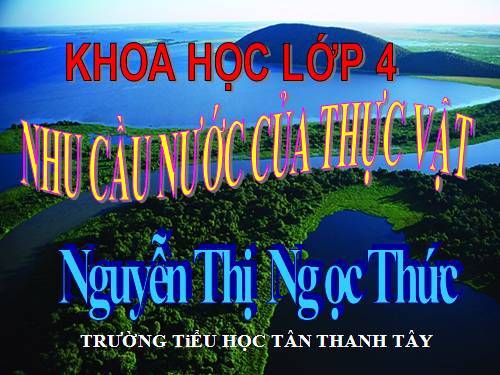 Bài 58. Nhu cầu nước của thực vật