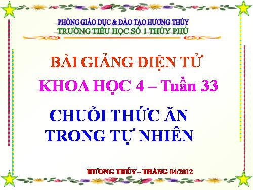 Bài 66. Chuỗi thức ăn trong tự nhiên