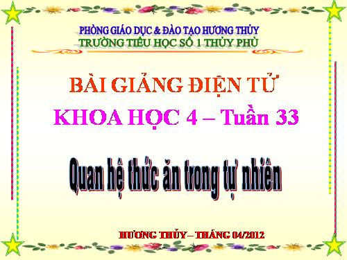 Bài 65. Quan hệ thức ăn trong tự nhiên