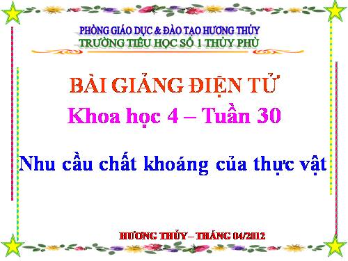 Bài 59. Nhu cầu chất khoáng của thực vật