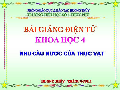 Bài 58. Nhu cầu nước của thực vật