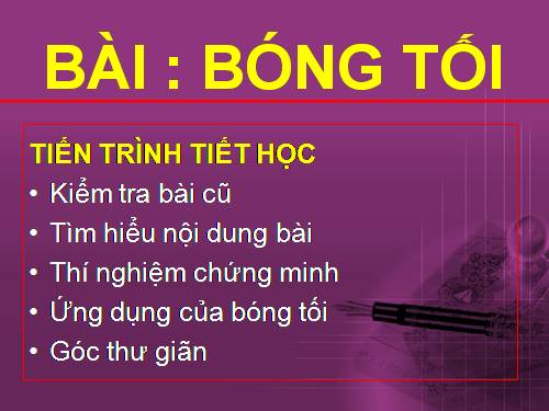 Bài 46. Bóng tối