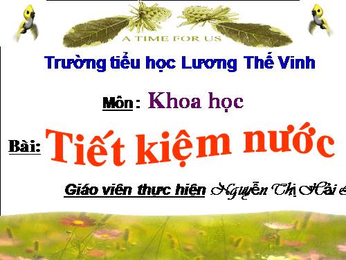 Bài 29. Tiết kiệm nước