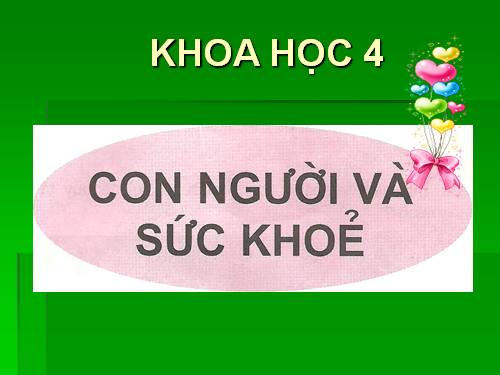 Bài 18 - 19. Ôn tập: Con người và sức khoẻ